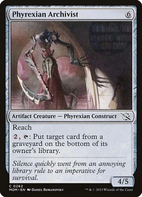Phyrexian Archivist, carta Magic di tipo Artifact Creature — Phyrexian Construct illustrata da Andreas Zafiratos