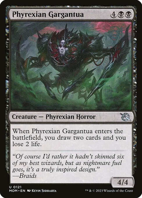 Phyrexian Gargantua, carta Magic di tipo Creature — Phyrexian Horror illustrata da Kevin Sidharta