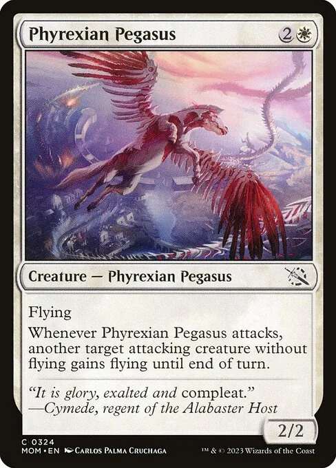 Phyrexian Pegasus, carta Magic di tipo Creature — Phyrexian Pegasus illustrata da Carlos Palma Cruchaga