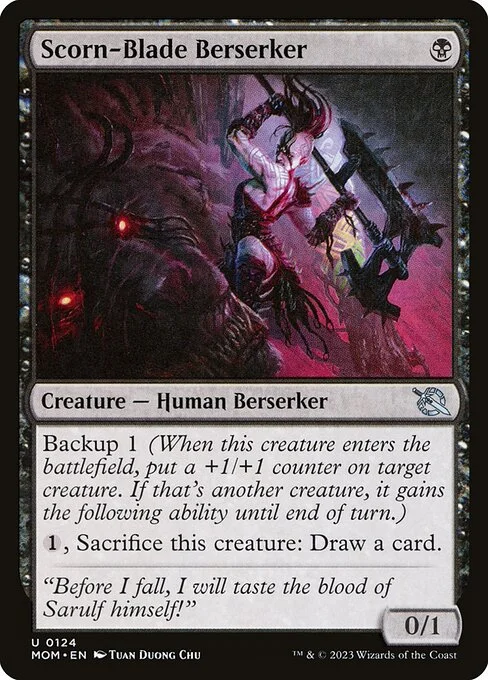 Scorn-Blade Berserker, carta Magic di tipo Creature — Human Berserker illustrata da Tuan Duong Chu