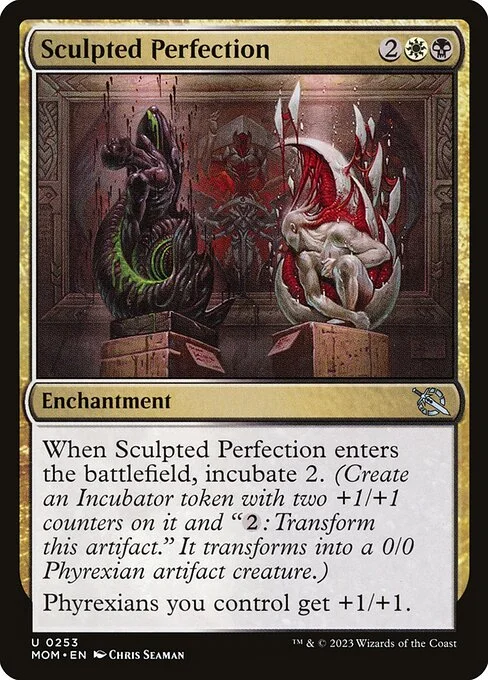 Sculpted Perfection, carta Magic di tipo Enchantment illustrata da Chris Seaman