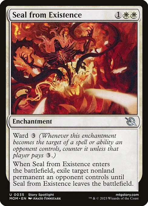 Seal from Existence, carta Magic di tipo Enchantment illustrata da Anato Finnstark