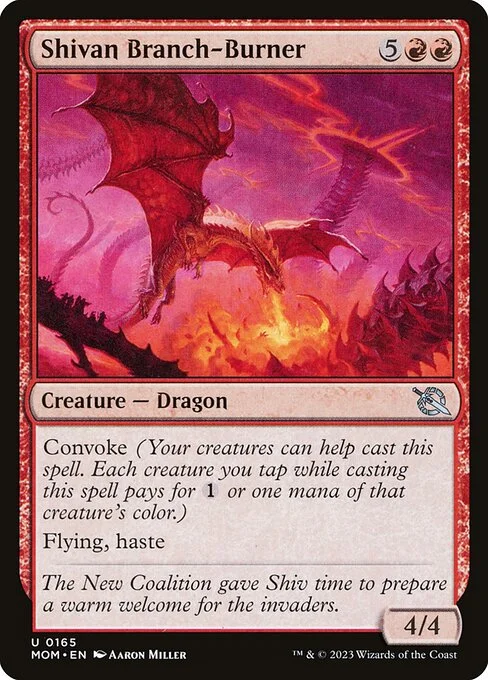 Shivan Branch-Burner, carta Magic di tipo Creature — Dragon illustrata da Aaron Miller