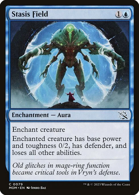 Stasis Field, carta Magic di tipo Enchantment — Aura illustrata da Jinho Bae
