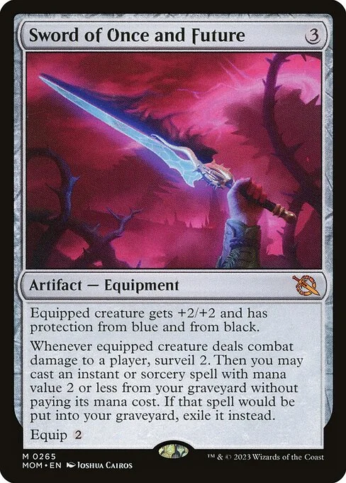 Sword of Once and Future, carta Magic di tipo Artifact — Equipment illustrata da Joshua Cairos