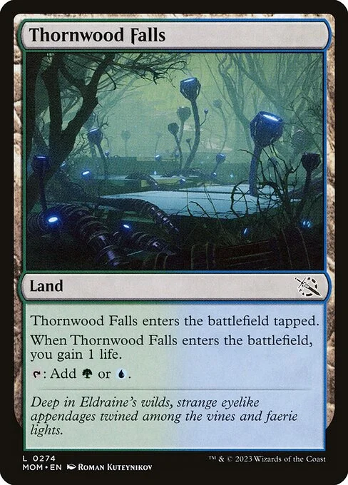 Thornwood Falls, carta Magic di tipo Land illustrata da Roman Kuteynikov