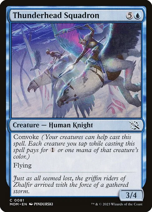 Thunderhead Squadron, carta Magic di tipo Creature — Human Knight illustrata da PINDURSKI