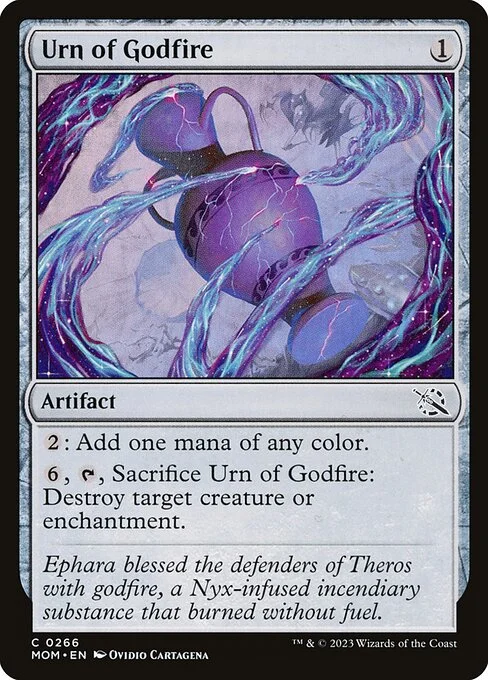 Urn of Godfire, carta Magic di tipo Artifact illustrata da Ovidio Cartagena