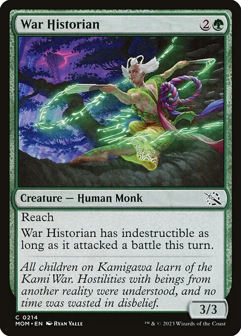 War Historian, carta Magic di tipo Creature — Human Monk illustrata da Ryan Valle