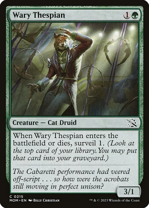 Wary Thespian, carta Magic di tipo Creature — Cat Druid illustrata da Billy Christian