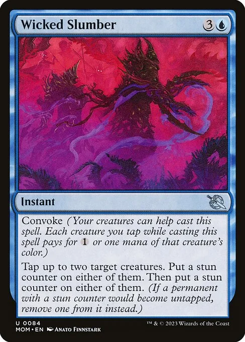 Wicked Slumber, carta Magic di tipo Instant illustrata da Anato Finnstark