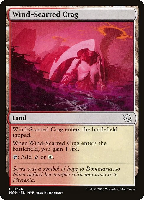 Wind-Scarred Crag, carta Magic di tipo Land illustrata da Roman Kuteynikov