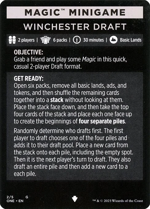 Winchester Draft // Winchester Draft (cont'd), carta Magic di tipo Card // Card