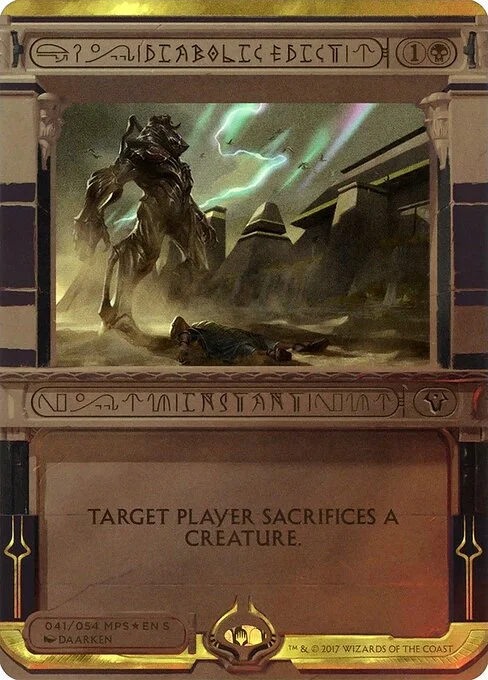 Diabolic Edict, carta Magic di tipo Instant illustrata da Daarken