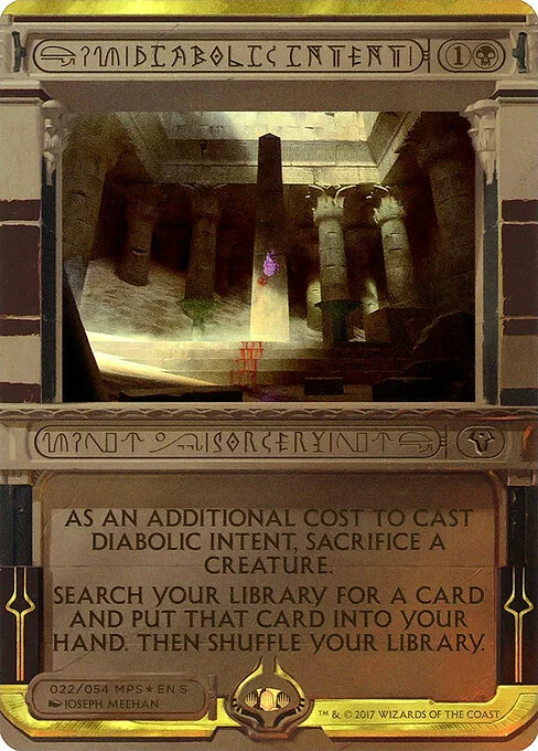 Diabolic Intent, carta Magic di tipo Sorcery illustrata da Joseph Meehan