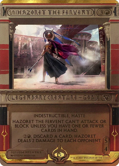 Hazoret the Fervent, carta Magic di tipo Legendary Creature — God illustrata da Joseph Meehan