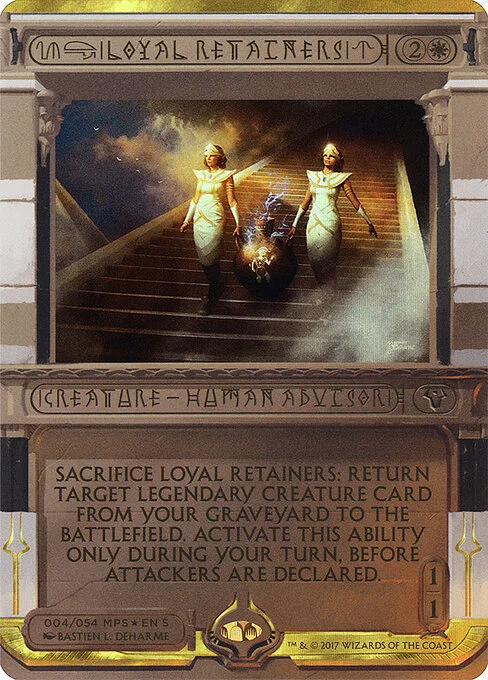 Loyal Retainers, carta Magic di tipo Creature — Human Advisor illustrata da Bastien L. Deharme