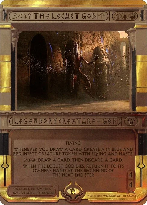The Locust God, carta Magic di tipo Legendary Creature — God illustrata da Grzegorz Rutkowski