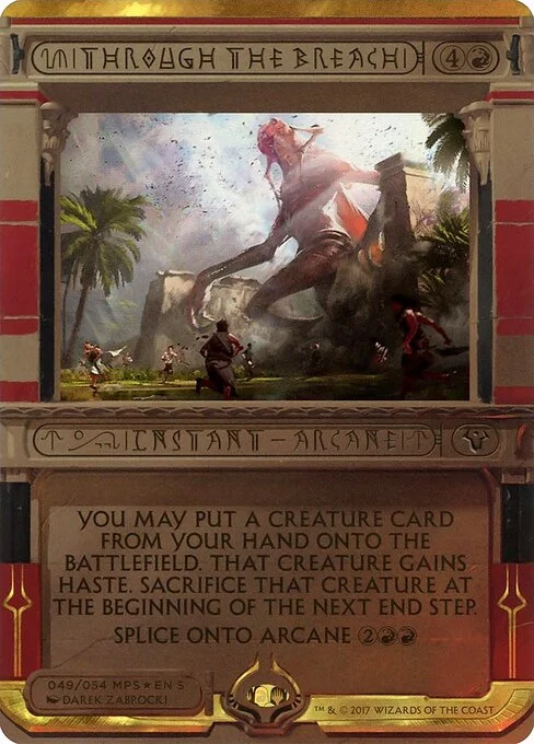 Through the Breach, carta Magic di tipo Instant — Arcane illustrata da Darek Zabrocki