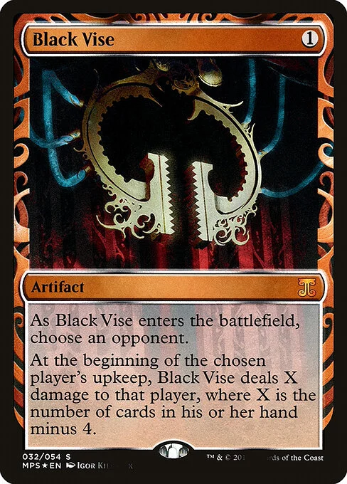 Black Vise, carta Magic di tipo Artifact illustrata da Igor Kieryluk