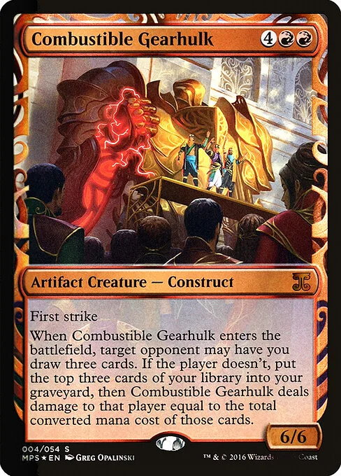 Combustible Gearhulk, carta Magic di tipo Artifact Creature — Construct illustrata da Greg Opalinski