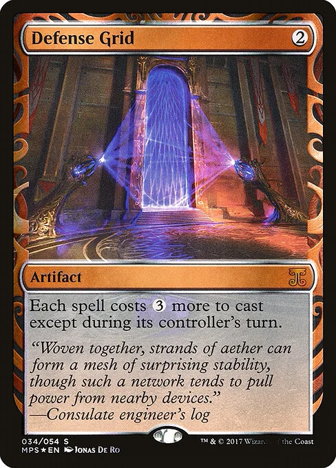 Defense Grid, carta Magic di tipo Artifact illustrata da Jonas De Ro