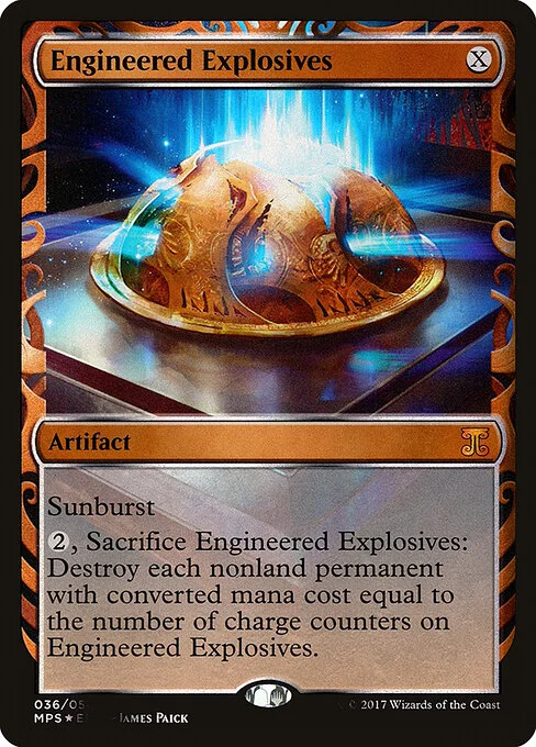 Engineered Explosives, carta Magic di tipo Artifact illustrata da James Paick