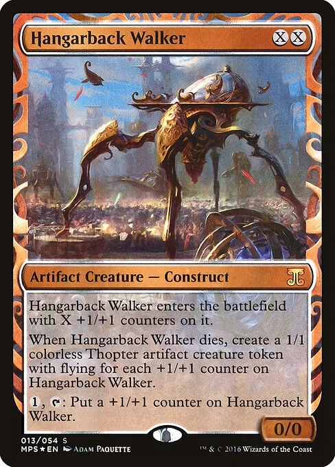 Hangarback Walker, carta Magic di tipo Artifact Creature — Construct illustrata da Adam Paquette