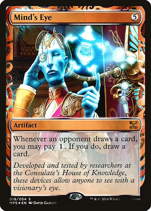 Mind's Eye, carta Magic di tipo Artifact illustrata da David Gaillet
