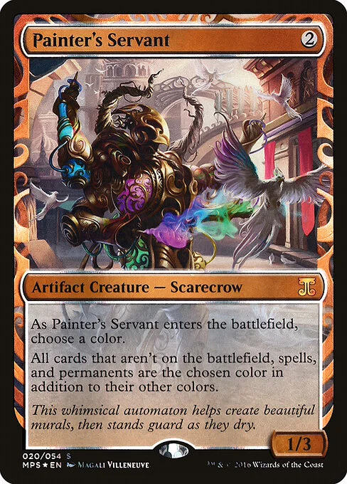 Painter's Servant, carta Magic di tipo Artifact Creature — Scarecrow illustrata da Magali Villeneuve