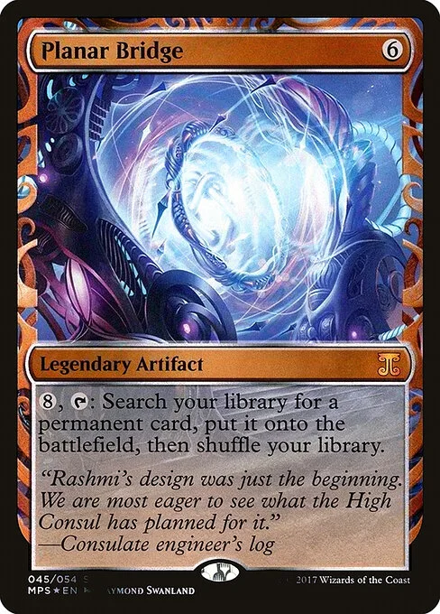 Planar Bridge, carta Magic di tipo Legendary Artifact illustrata da Raymond Swanland