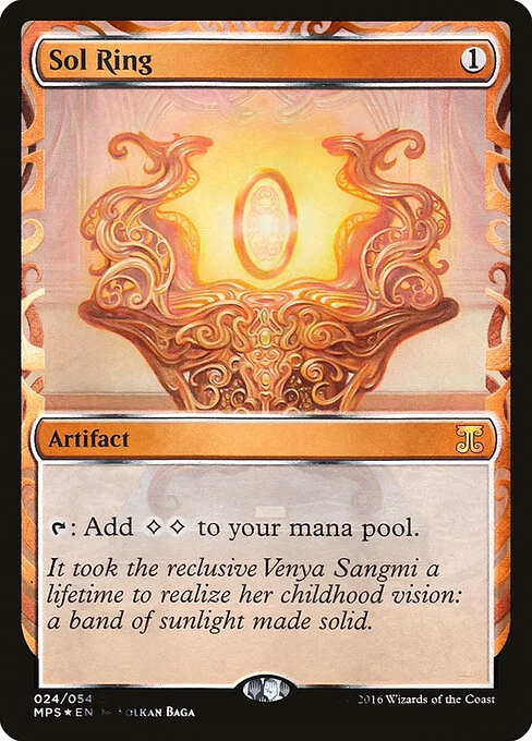 Sol Ring, carta Magic di tipo Artifact illustrata da Volkan Baǵa