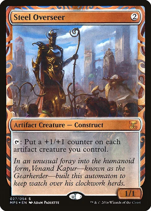 Steel Overseer, carta Magic di tipo Artifact Creature — Construct illustrata da Adam Paquette