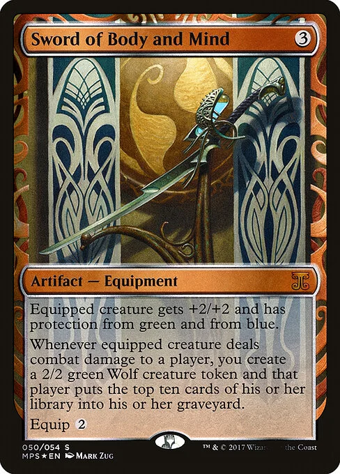 Sword of Body and Mind, carta Magic di tipo Artifact — Equipment illustrata da Mark Zug