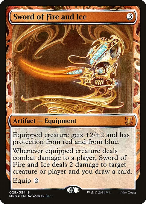 Sword of Fire and Ice, carta Magic di tipo Artifact — Equipment illustrata da Volkan Baǵa