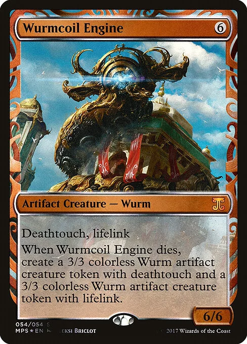 Wurmcoil Engine, carta Magic di tipo Artifact Creature — Phyrexian Wurm illustrata da Aleksi Briclot
