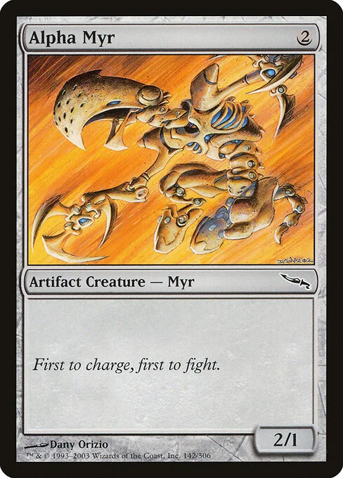 Alpha Myr, carta Magic di tipo Artifact Creature — Myr illustrata da Dany Orizio