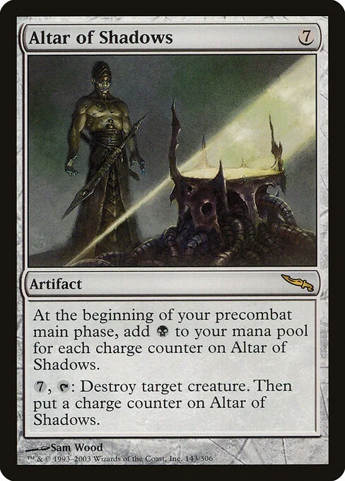 Altar of Shadows, carta Magic di tipo Artifact illustrata da Sam Wood