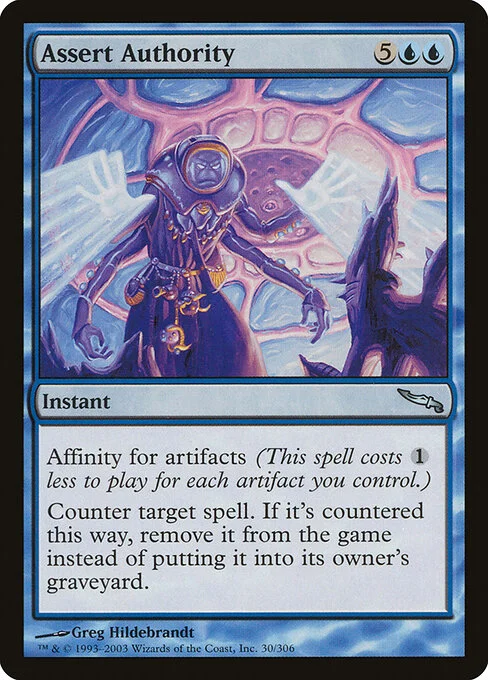 Assert Authority, carta Magic di tipo Instant illustrata da Greg Hildebrandt