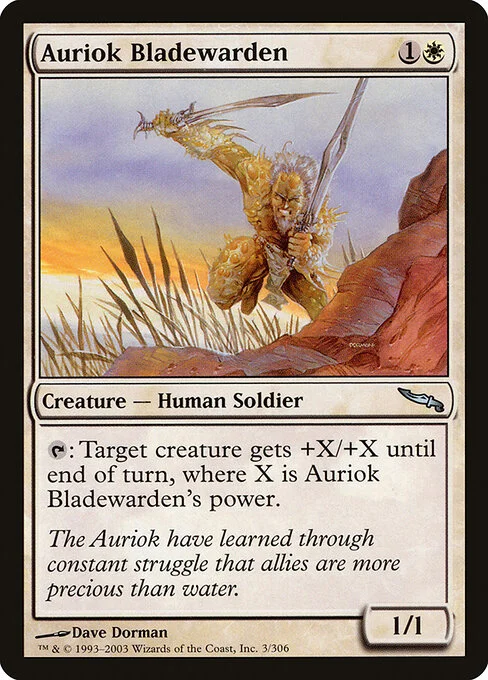 Auriok Bladewarden, carta Magic di tipo Creature — Human Soldier illustrata da Dave Dorman