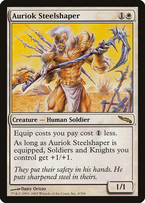 Auriok Steelshaper, carta Magic di tipo Creature — Human Soldier illustrata da Dany Orizio