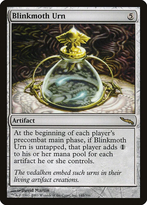 Blinkmoth Urn, carta Magic di tipo Artifact illustrata da David Martin