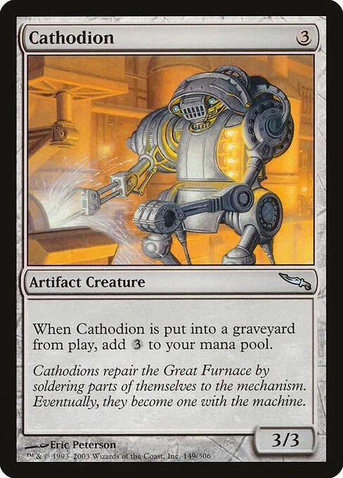 Cathodion, carta Magic di tipo Artifact Creature — Construct illustrata da Eric Peterson