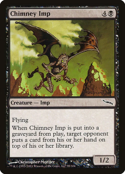 Chimney Imp, carta Magic di tipo Creature — Imp illustrata da Christopher Moeller