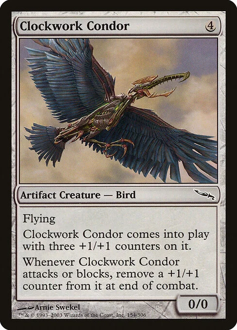 Clockwork Condor, carta Magic di tipo Artifact Creature — Bird illustrata da Arnie Swekel