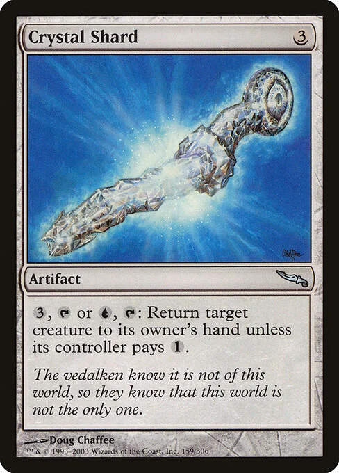 Crystal Shard, carta Magic di tipo Artifact illustrata da Doug Chaffee
