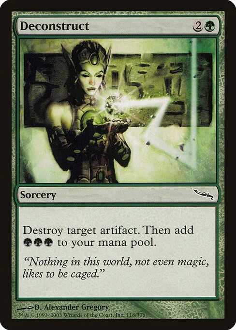 Deconstruct, carta Magic di tipo Sorcery illustrata da D. Alexander Gregory