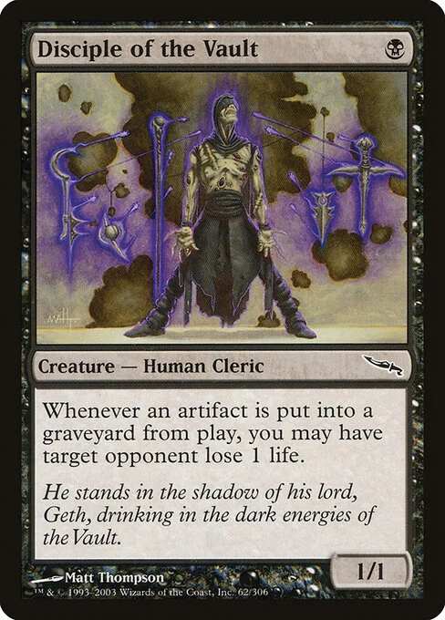 Disciple of the Vault, carta Magic di tipo Creature — Human Cleric illustrata da Matt Thompson