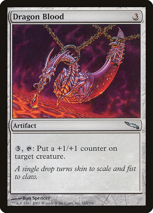 Dragon Blood, carta Magic di tipo Artifact illustrata da Ron Spencer