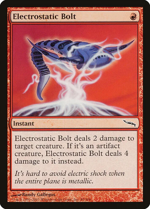 Electrostatic Bolt, carta Magic di tipo Instant illustrata da Randy Gallegos